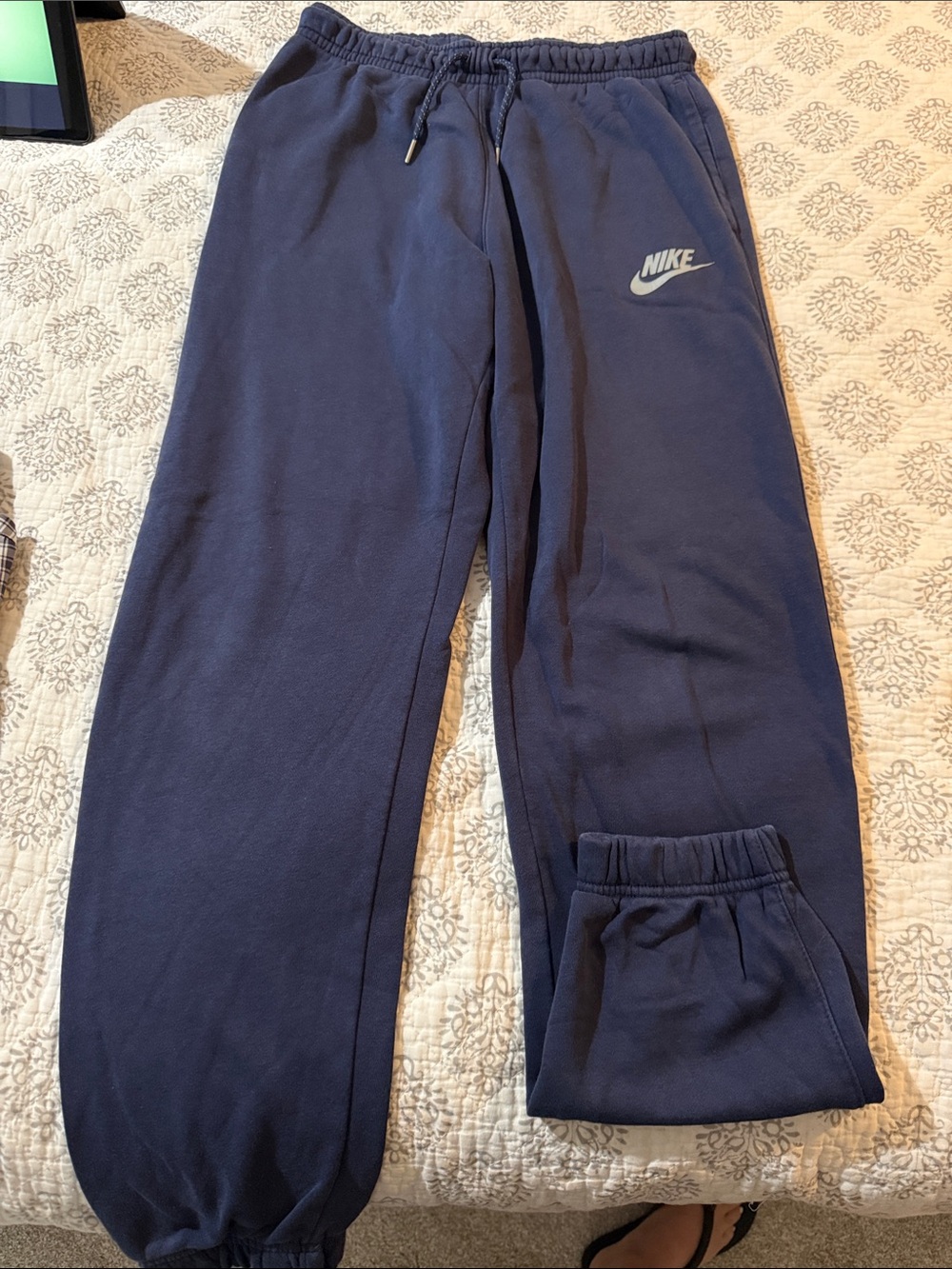 Nike Dark Blue Fleece Joggers Mens Small